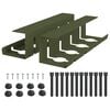 vidaXL Plateau de gestion de c&acirc;bles sous le bureau 2 pc Vert olive