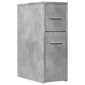 vidaXL Armoire de salle de bain &eacute;troite avec roulettes gris b&eacute;ton