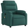 vidaXL Fauteuil inclinable de massage vert foncé tissu