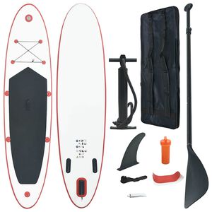 vidaXL Ensemble de planches SUP gonflables rouge et blanc