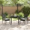 vidaXL Chaise de jardin 2 pcs Noir 55 x 53 x 85 cm polyrotin
