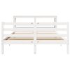 vidaXL Cadre de lit sans matelas blanc 150x200 cm bois de pin massif