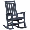 vidaXL Chaise Berçante de Jardin 3 pcs Bleu marine 38 x 38 x 46 cm