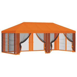 vidaXL Housse de tonnelle avec murs lat&eacute;raux Orange 600,5 x 300,5 cm