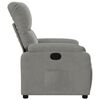 vidaXL Fauteuil inclinable gris clair tissu microfibre