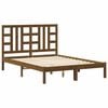vidaXL Cadre de lit Marron miel Bois massif 135x190 cm Double