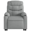 vidaXL Fauteuil de massage inclinable Gris clair Tissu