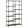 vidaXL Biblioth&egrave;que ch&ecirc;ne fum&eacute; 100x32x170 cm bois d'ing&eacute;nierie et fer