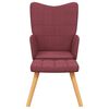 vidaXL Chaise de relaxation avec tabouret Rouge bordeaux Tissu