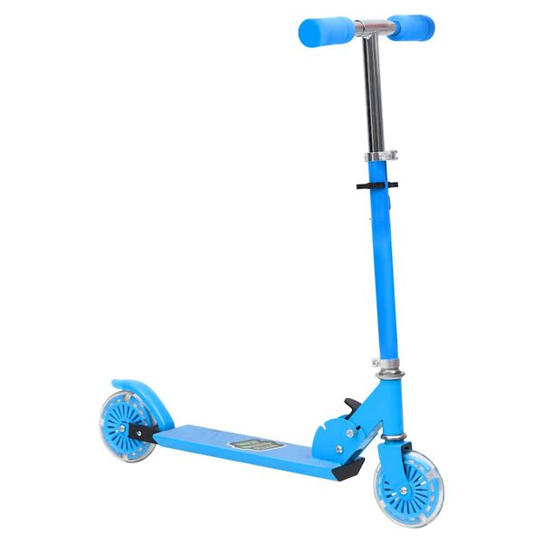 vidaXL Scooter 2 roues d'enfants et guidon r&eacute;glable en aluminium Bleu