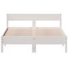 vidaXL Cadre de lit sans matelas blanc 140x190 cm bois de pin massif