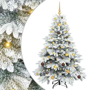 vidaXL Sapin de No&euml;l artificiel avec 150 LED Blanc 150 cm PE et PVC
