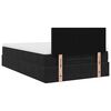 vidaXL Lit ottoman avec matelas et LED noir 120x190 cm velours