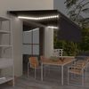 vidaXL Auvent r&eacute;tractable manuel avec store et LED 5x3 m Anthracite