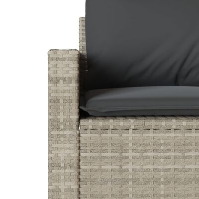 vidaXL Salon de jardin 6 pcs avec coussins gris clair résine tressée