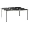 vidaXL Table de salle &agrave; manger de jardin 170x170x74,5cm Verre et acier