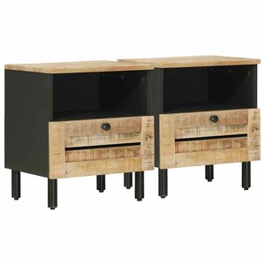 vidaXL Table de chevet 2 pc Naturel 40 x 33 x 46 cm