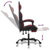 vidaXL Chaise de jeu pivotante repose-pied Noir bordeaux Similicuir