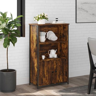 vidaXL Buffet haut chêne fumé 62x32x103,5 cm bois d'ingénierie