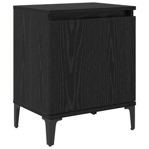 vidaXL Cabinet de chevet Ch&ecirc;ne noir 40 x 30 x 50 cm Bois d'ing&eacute;nierie
