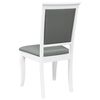 vidaXL Chaises à manger coussins 2 pcs blanc bois massif caoutchouc