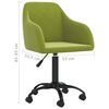 vidaXL Chaises pivotantes &agrave; manger lot de 6 vert clair velours