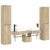 vidaXL Ensemble de mobilier de salle de bain 5 pc Ch&ecirc;ne Sonoma