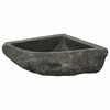 vidaXL Lavabo Gris (30-37) x (30-37) x 12 cm Pierre de Rivi&egrave;re