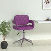 vidaXL Chaise pivotante de salle &agrave; manger Violet Similicuir