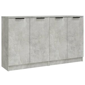vidaXL Buffets 2 pcs Gris b&eacute;ton 60x30x70 cm Bois d'ing&eacute;nierie