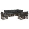 vidaXL Ensemble de canap&eacute; de jardin 8 pc Gris polyrotin