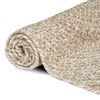 vidaXL Tapis de surface Naturel et Blanc 100 x 200 cm Jute