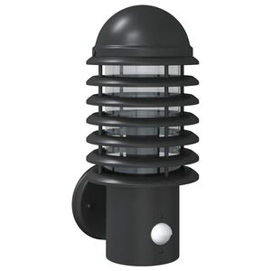 vidaXL Applique murale d'ext&eacute;rieur avec capteur noir acier inoxydable