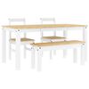 vidaXL Ensemble &agrave; manger PANAMA 4 pcs blanc bois de pin massif