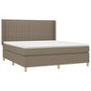 vidaXL Sommier &agrave; lattes de lit avec matelas Taupe 160x200 cm Tissu