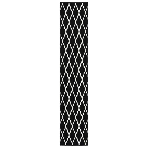 vidaXL Tapis BCF Noir et blanc 60x350 cm