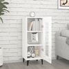 vidaXL Buffet Blanc brillant 34,5x34x90 cm Bois d'ing&eacute;nierie