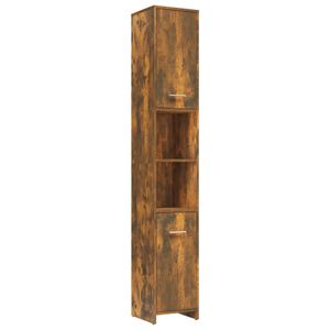 vidaXL Armoire de bain Ch&ecirc;ne fum&eacute; 30x30x183,5 cm Bois d'ing&eacute;nierie