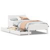 vidaXL Cadre de lit sans matelas blanc 90x190 cm bois de pin massif