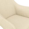vidaXL Chaise pivotante de salle &agrave; manger Cr&egrave;me Tissu