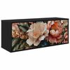 vidaXL Meuble TV mural BORNE 102 x 33 x 40 cm Ch&ecirc;ne noir