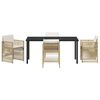 vidaXL Ensemble de salle à manger pour jardin 5 pcs Beige