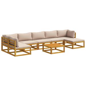 vidaXL Ensemble de Canap&eacute;s 8 pc Naturel Bois d'Acacia Massif