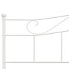 vidaXL Cadre de lit sans matelas blanc métal 180x200 cm