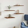 vidaXL Panneaux de biblioth&egrave;que 4 pcs vieux bois 40x30x1,5 cm