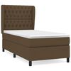 vidaXL Sommier &agrave; lattes de lit avec matelas Marron fonc&eacute; 90x190 cm