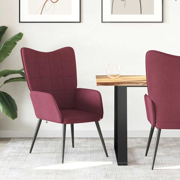 vidaXL Chaise de relaxation Rouge bordeaux Tissu