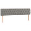 vidaXL T&ecirc;tes de lit Gris clair 180x7x78/88 cm Velours