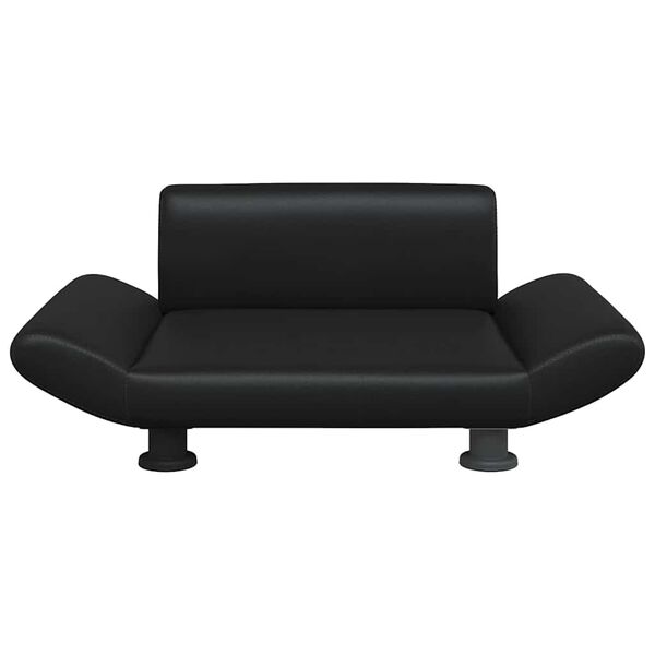 vidaXL Lit pour chien noir 70x45x28 cm similicuir