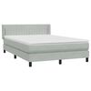 vidaXL Sommier &agrave; lattes de lit et matelas gris clair 140x220cm velours